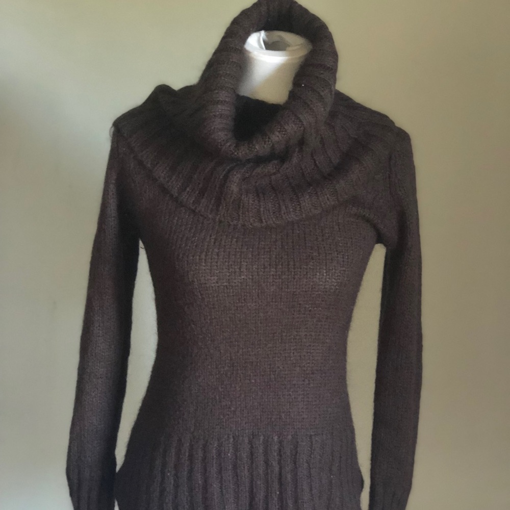 Brown cowl neck sweater
